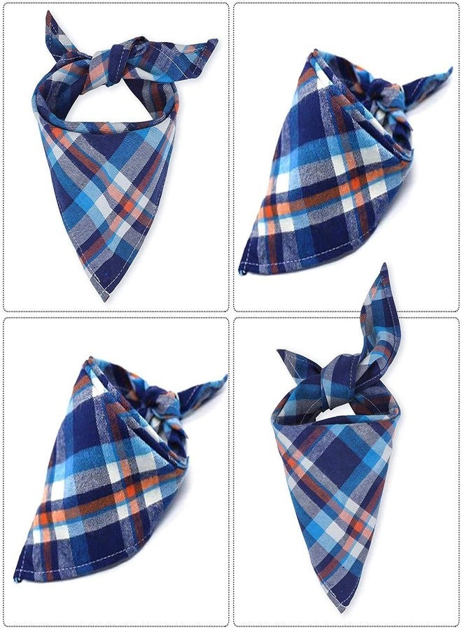 فيبيث مجموعة فيبيث من 8 أوشحة مثلثة للكلاب، مرايل رسم قابلة للعكس بنقشة مربعات، أوشحة قابلة للغسل للكلاب في عيد الميلاد، ملابس وإكسسوارات للأولاد والبنات، طقم منديل - Image 4